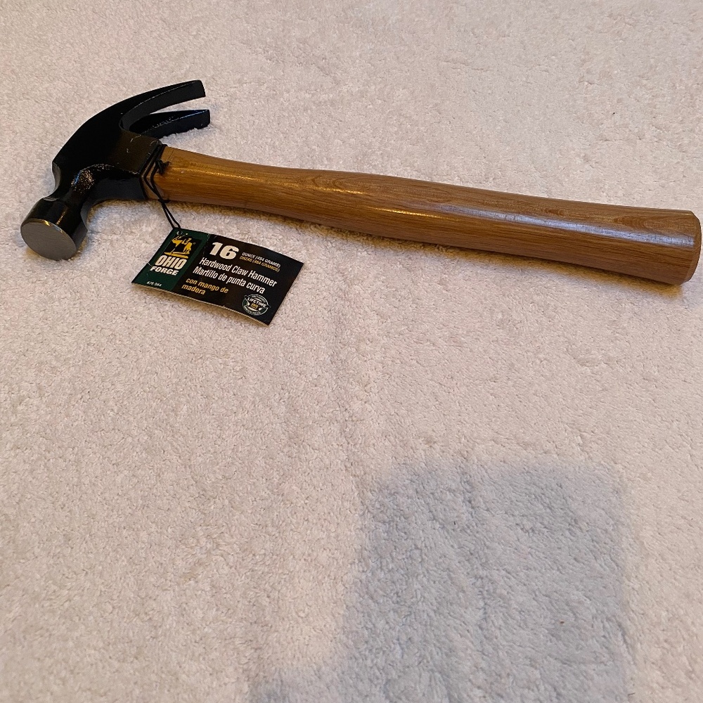 Ohio Forge Hardwood Claw Hammer.